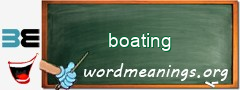 WordMeaning blackboard for boating